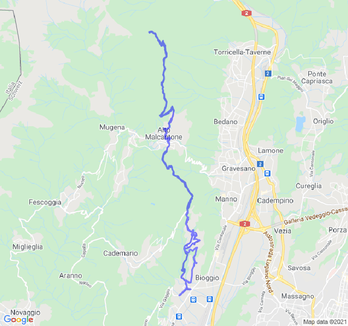 Mappa del percorso di corsa