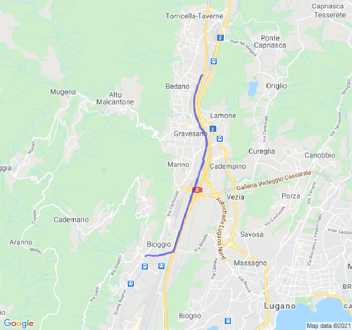 Mappa del percorso di corsa