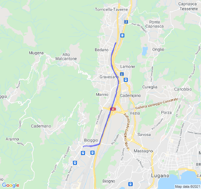 Mappa del percorso di corsa