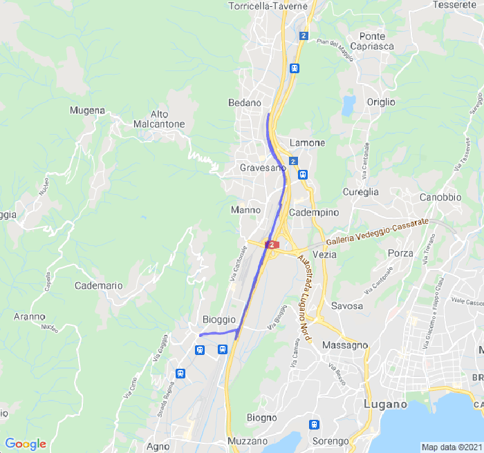 Mappa del percorso di corsa