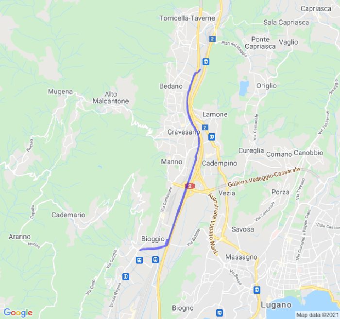 Mappa del percorso di corsa