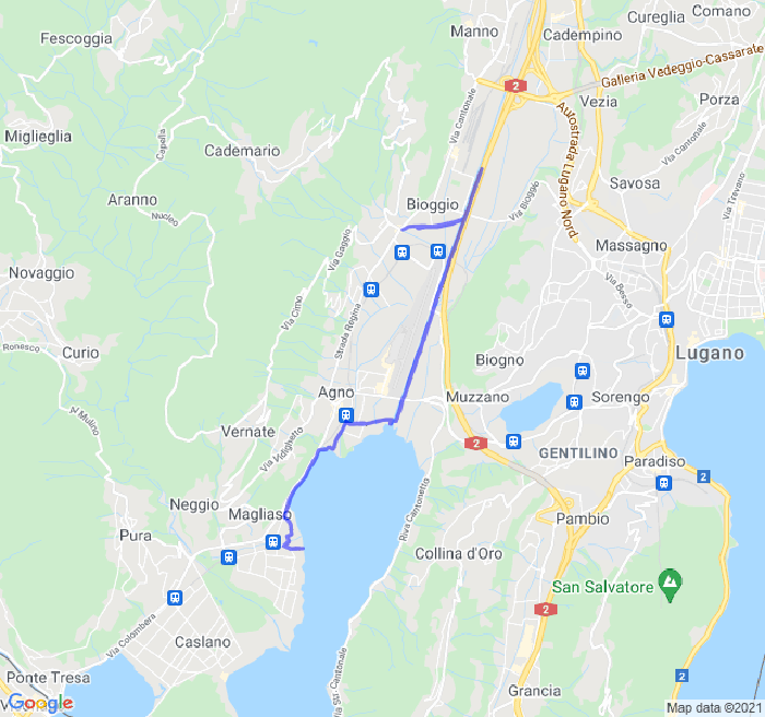 Mappa del percorso di corsa