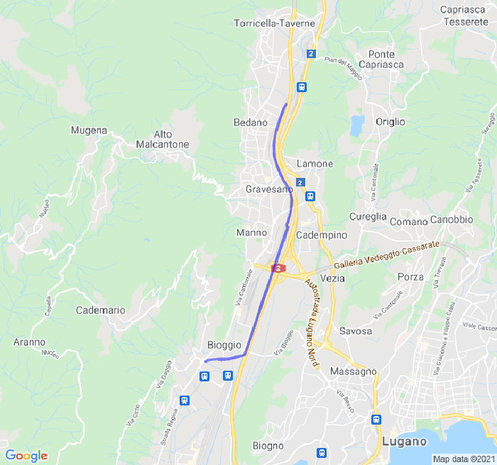 Mappa del percorso di corsa