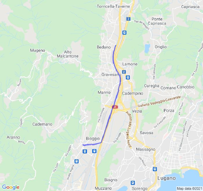 Mappa del percorso di corsa