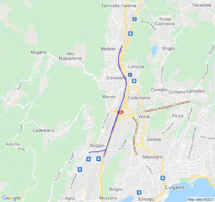 Mappa del percorso di corsa
