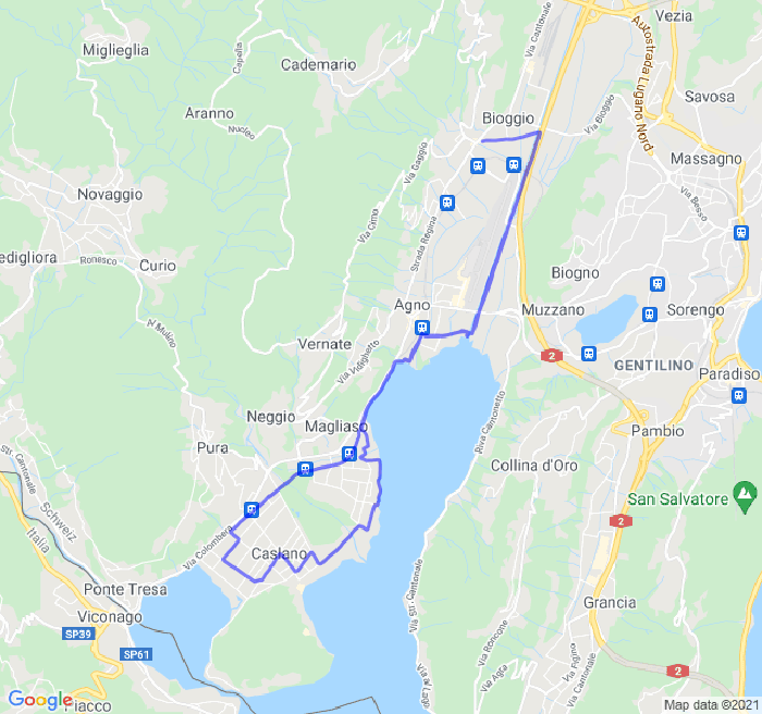 Mappa del percorso di corsa