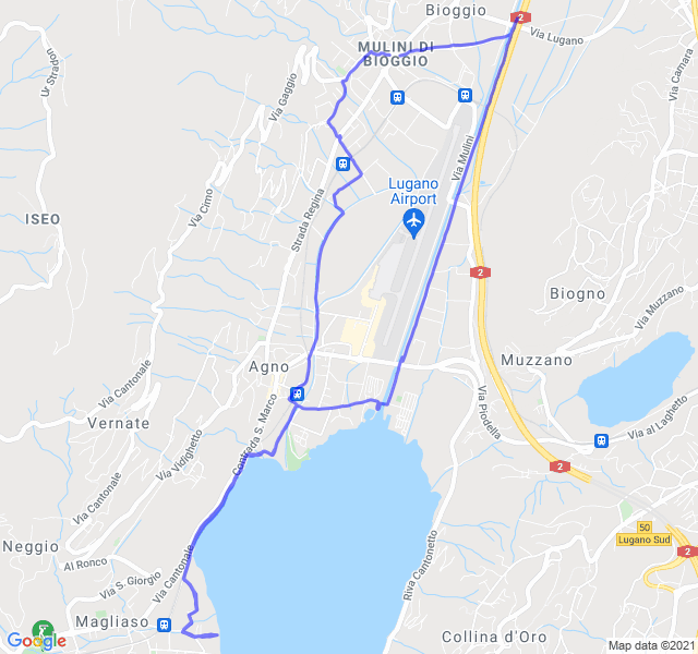 Mappa del percorso di corsa