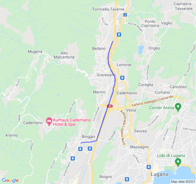 Mappa del percorso di corsa