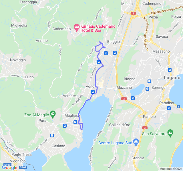 Mappa del percorso di corsa
