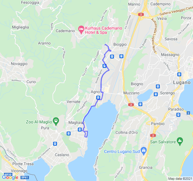 Mappa del percorso di corsa